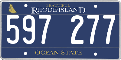 RI license plate 597277
