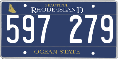 RI license plate 597279