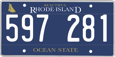 RI license plate 597281