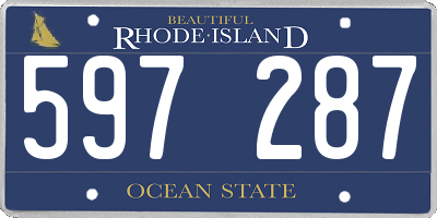 RI license plate 597287