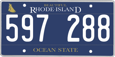 RI license plate 597288