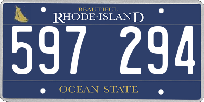 RI license plate 597294