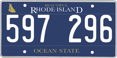 RI license plate 597296