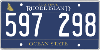 RI license plate 597298
