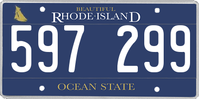 RI license plate 597299