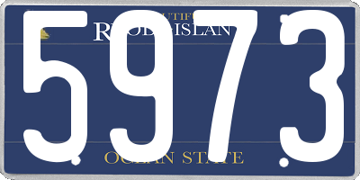 RI license plate 5973