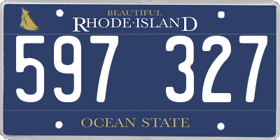 RI license plate 597327