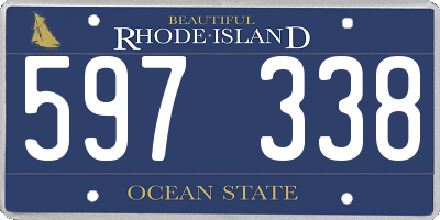 RI license plate 597338