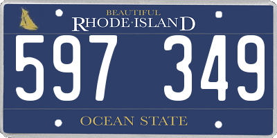 RI license plate 597349