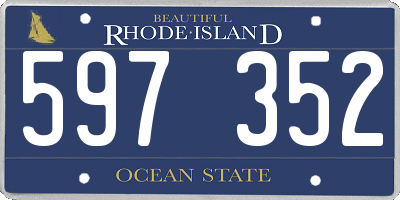 RI license plate 597352