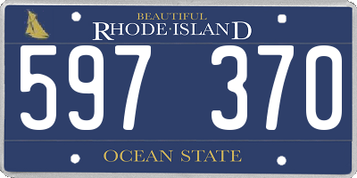 RI license plate 597370