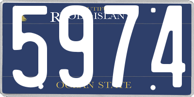 RI license plate 5974
