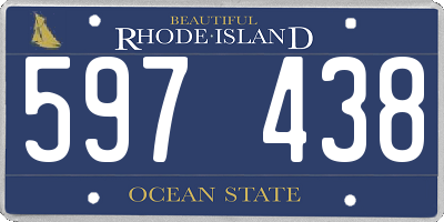 RI license plate 597438
