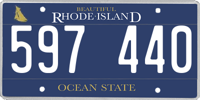 RI license plate 597440