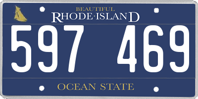 RI license plate 597469