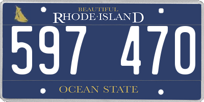 RI license plate 597470