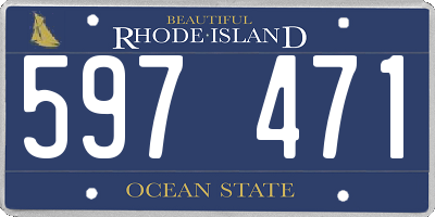 RI license plate 597471