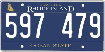 RI license plate 597479