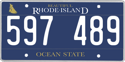 RI license plate 597489