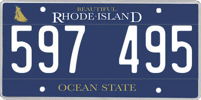 RI license plate 597495