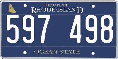 RI license plate 597498
