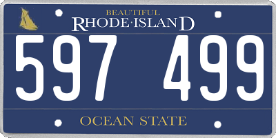 RI license plate 597499