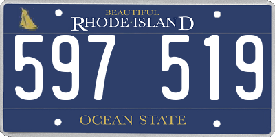 RI license plate 597519