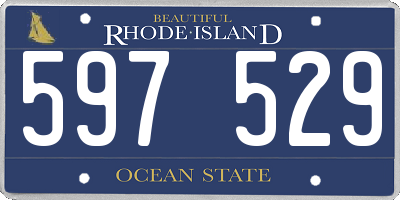 RI license plate 597529