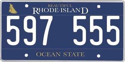 RI license plate 597555