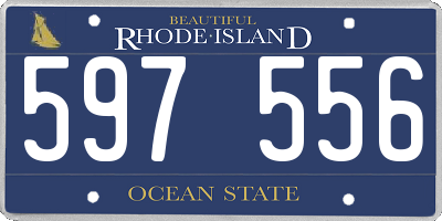 RI license plate 597556