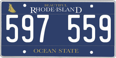 RI license plate 597559