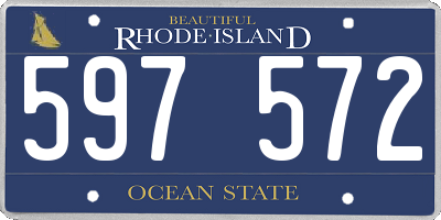 RI license plate 597572