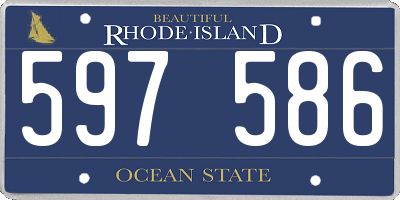RI license plate 597586