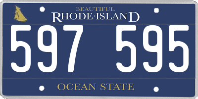 RI license plate 597595