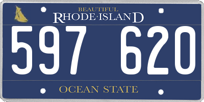 RI license plate 597620