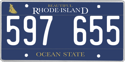 RI license plate 597655