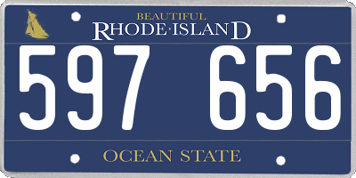 RI license plate 597656