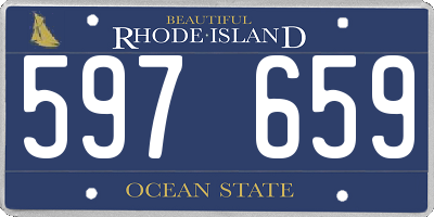 RI license plate 597659