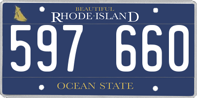 RI license plate 597660