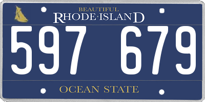 RI license plate 597679