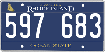 RI license plate 597683