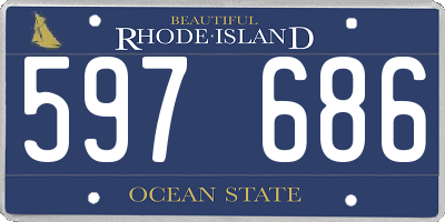 RI license plate 597686