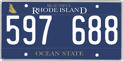 RI license plate 597688