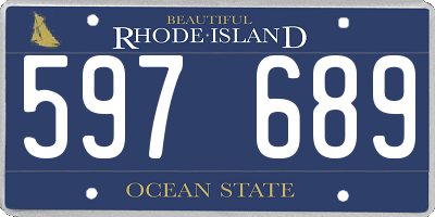 RI license plate 597689