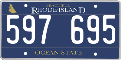 RI license plate 597695