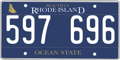 RI license plate 597696