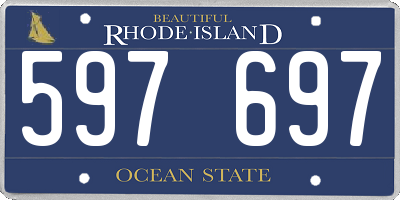 RI license plate 597697