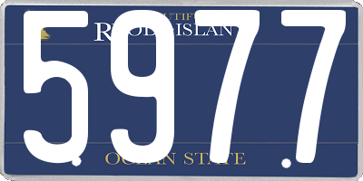 RI license plate 5977