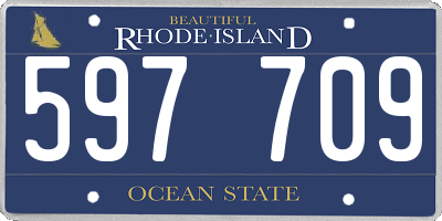 RI license plate 597709