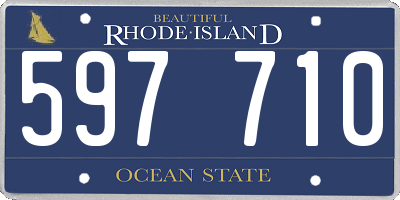 RI license plate 597710